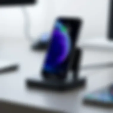 Elegant wireless charging station showcasing sleek design