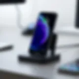 Sleek Wireless Charging Design Elegant wireless charging station showcasing sleek design