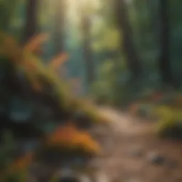 Abstract nature scene with vibrant colors