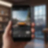 Visual guide for navigating App Store on iPhone
