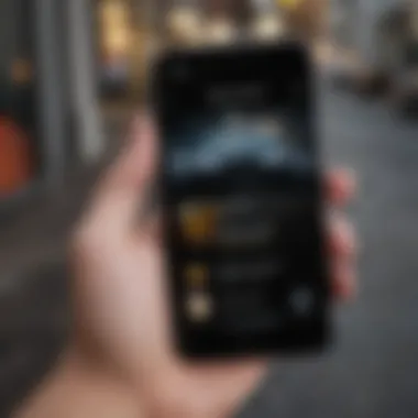 Amber Alert notification on iPhone lock screen Illustration of receiving Amber Alert notification on iPhone lock screen