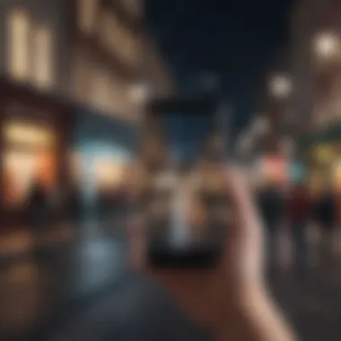 Location Sharing Creative Illustration Creative depiction of Android users leveraging Find My Friends for improved location sharing