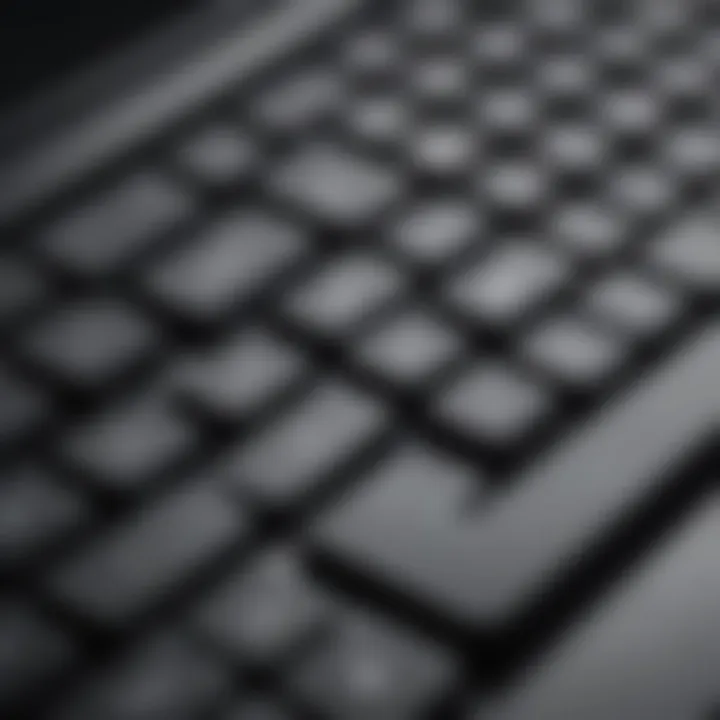 Close-up of Apple MacBook Pro wireless keyboard keys