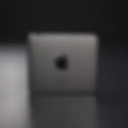 Sleek Apple product on display