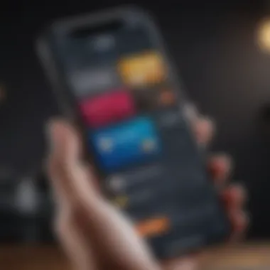 Apple Wallet User Interface with PayPal Credit User interface showcasing the Apple Wallet app with PayPal Credit option