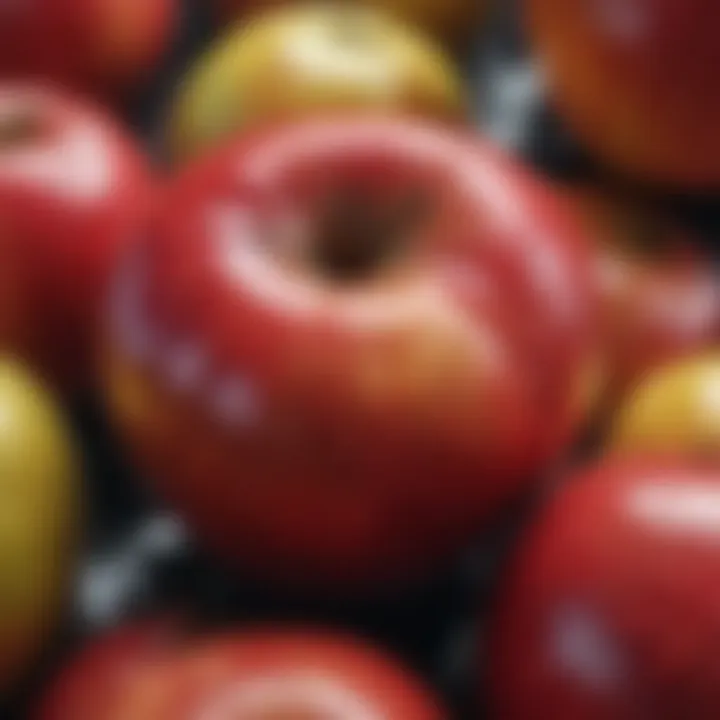 Close-up of a vibrant abstract Apple wallpaper design