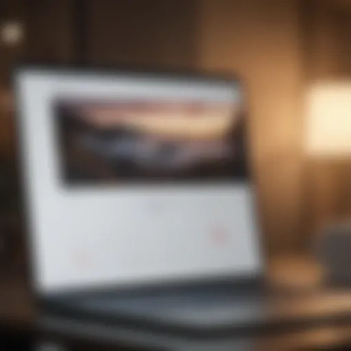 User interface of a popular calendar app on a laptop