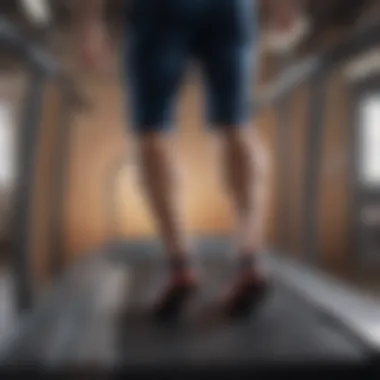 Optimizing Calorie Burn on the Treadmill Illustration depicting a person running on a treadmill