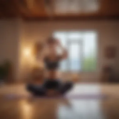 Mindful Calorie Burning Through Yoga Illustration demonstrating a person engaging in a yoga session