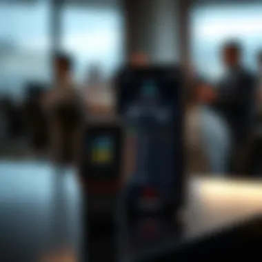 A close-up of a continuous glucose monitor paired with an iPhone screen displaying health data