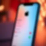 Illustration showing the Apple ID settings on a device