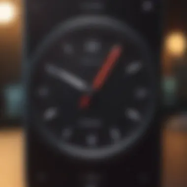 User-Friendly Clock Settings Menu Clock settings menu on iPhone