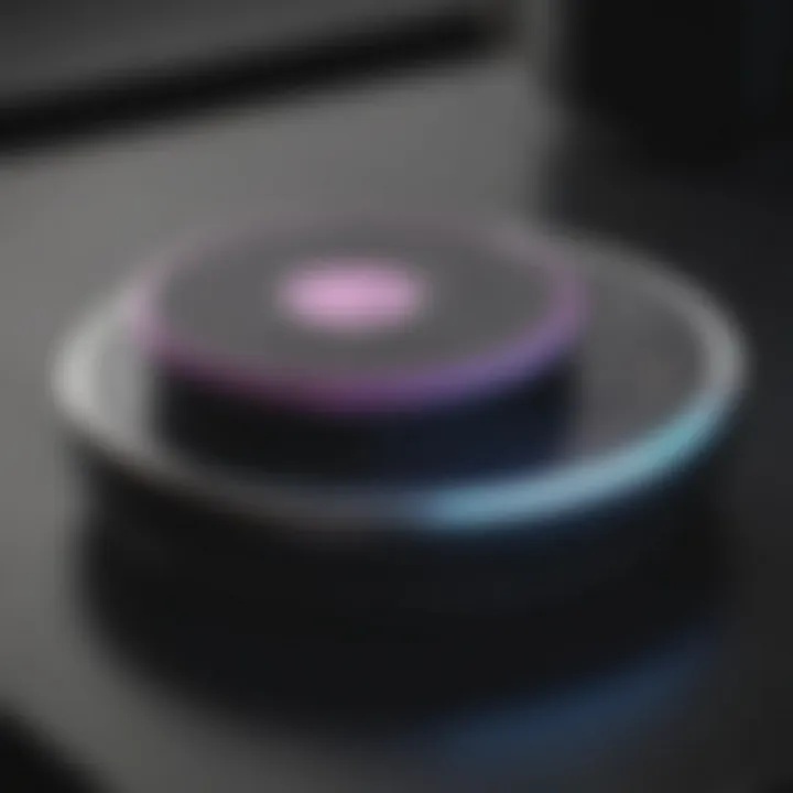 Close-up of popsocket integrated with wireless charger