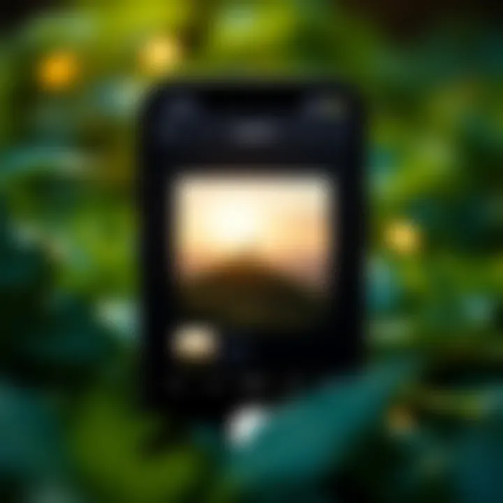 Screenshot of the Photos app showcasing image selection