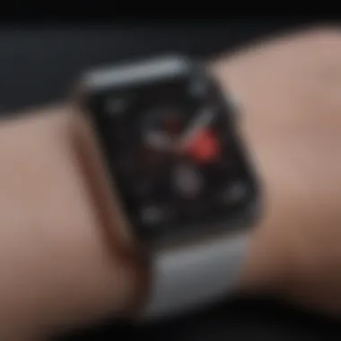 User Interface of Apple Watch Software Screenshot of Apple Watch software interface demonstrating usability.