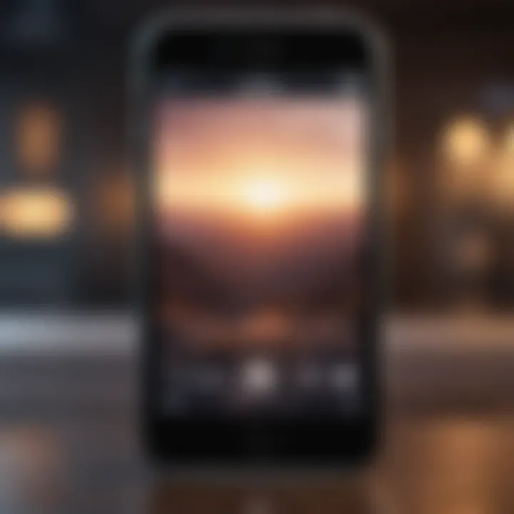 A layout design of an iPhone widget with aesthetic elements