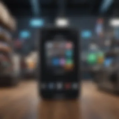 iPhone app management interface