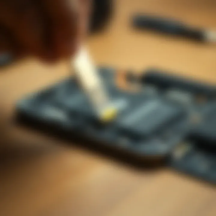 Illustration of the DIY battery replacement procedure