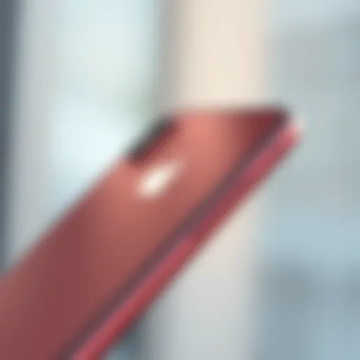 Close-up view of iPhone XS showcasing its elegant design and finish