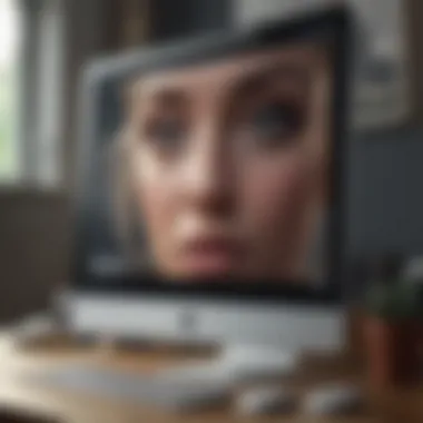 Technological Transition Mac computer displaying PNG to JPG conversion process