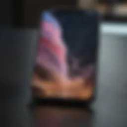 A detailed view of an iPhone 11 screen showing damage