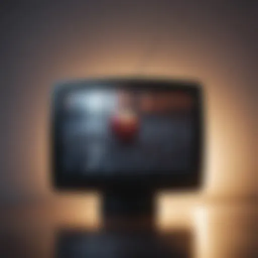 Modern TV with Apple logo