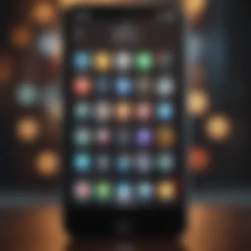 Customized iPhone home screen with unique icons