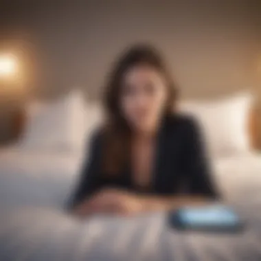 Data Privacy in Sleep Tracking Apps Illustration depicting data privacy concerns