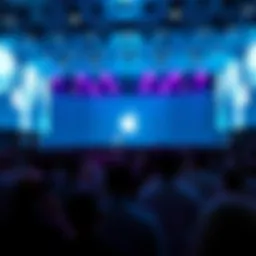 Iconic Apple product launch event atmosphere