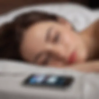 Conceptual illustration of deep sleep achieved through apps