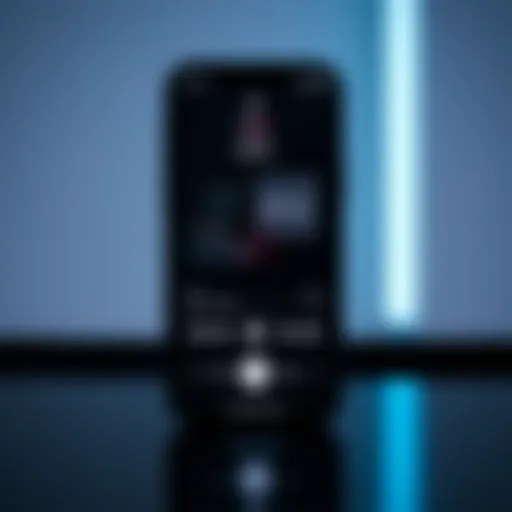 User interface of Apple music app showcasing its sleek design