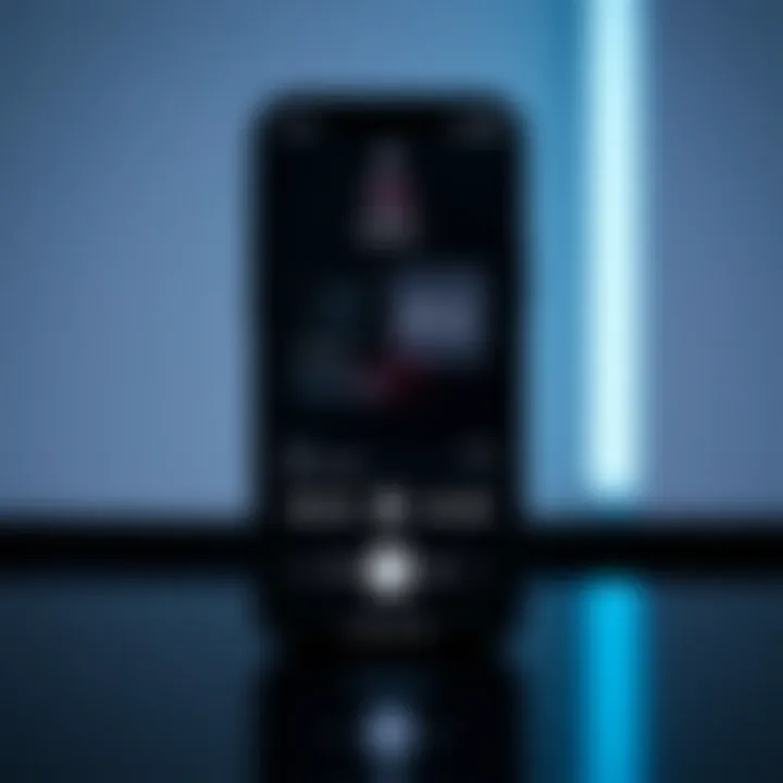 User interface of Apple music app showcasing its sleek design