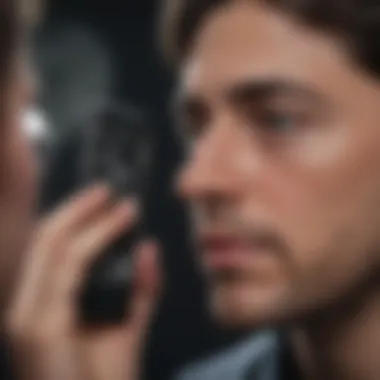 Precision Repair Technique Technician delicately repairing Face ID on iPhone XS Max