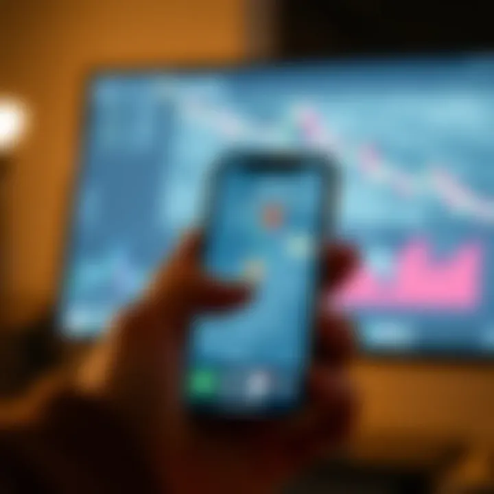 Visual representation of device tracking process