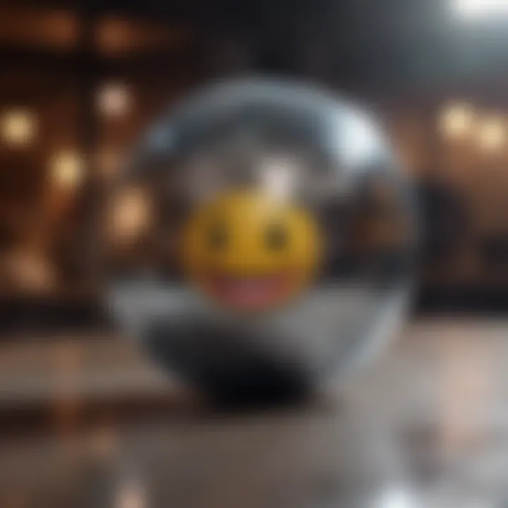 A digital conversation between iPhone users featuring the disco ball emoji.