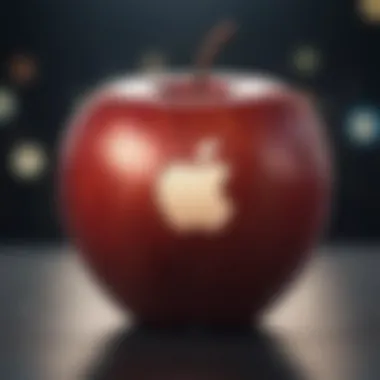 Digital integration concept with Apple logo