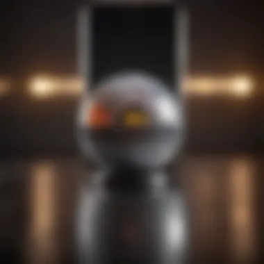 A close-up of the disco ball emoji displayed on an iPhone screen.