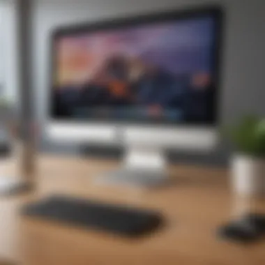 Minimalist Space-Saving Design Minimalist and space-saving desk stand for MacBook Pro