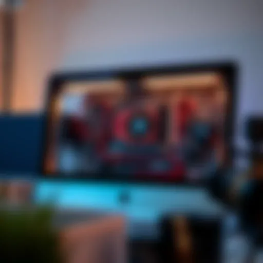 A sleek iMac showcasing its hardware components