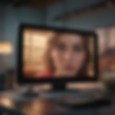 Recent Blockbuster Scene A visually stunning shot from a recent blockbuster on Apple TV