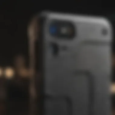 Aesthetic Appeal of Tactical Cases Sleek design of a tactical iPhone case showcasing style
