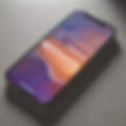 Close-up view of a used iPhone 11 highlighting its condition