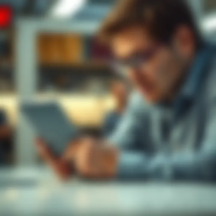 Assessing the Condition of iPad 2 Person examining an iPad 2 for sale