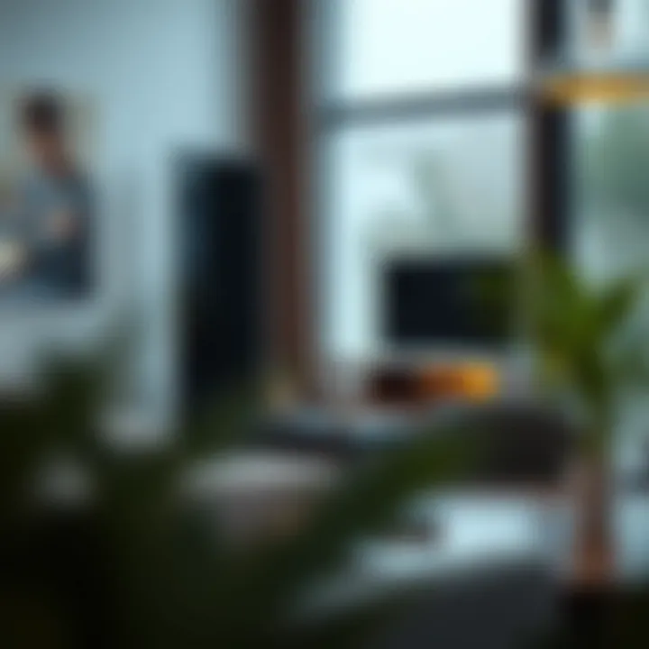 A sleek Abode security system showcased in a modern home setting.
