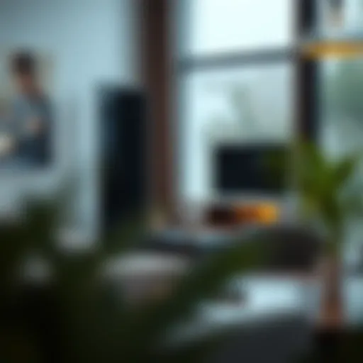 Abode Security System in a Contemporary Home A sleek Abode security system showcased in a modern home setting.