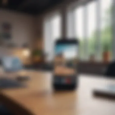 Impact of App Blockers on Workspace Serenity A serene workspace highlighting the impact of reduced distractions through app blockers.
