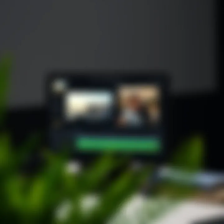 Editing ProRes Footage on Mac Editing software interface with ProRes footage on a Mac