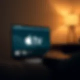 Interface of Apple TV on a web browser