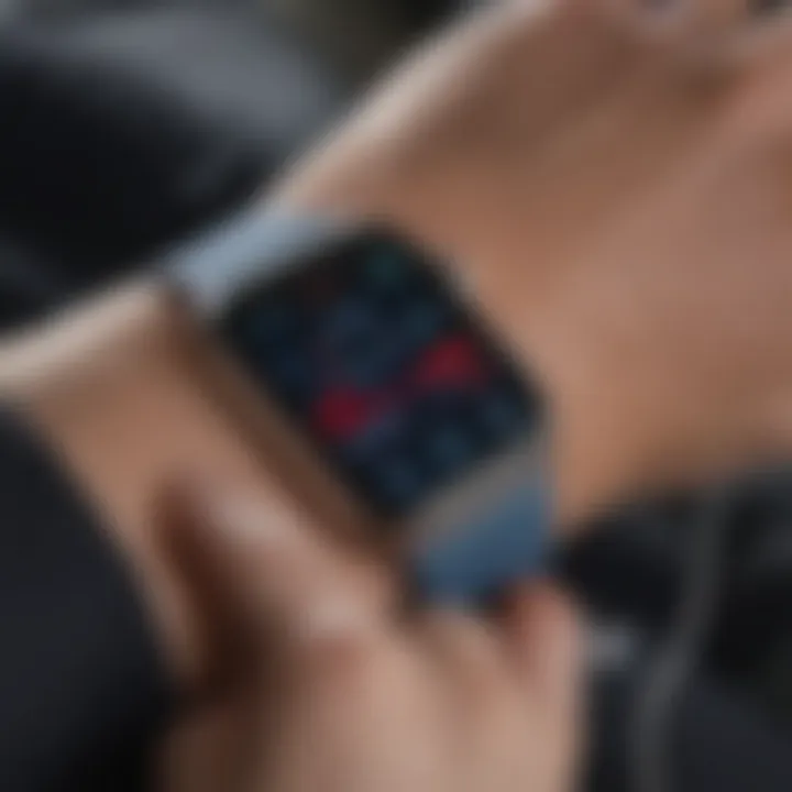 An infographic illustrating the technology behind blood pressure monitoring on the Apple Watch.
