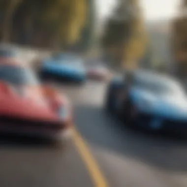 Multiplayer Racing Excitement An engaging scene depicting multiplayer racing dynamics within Apple Arcade.